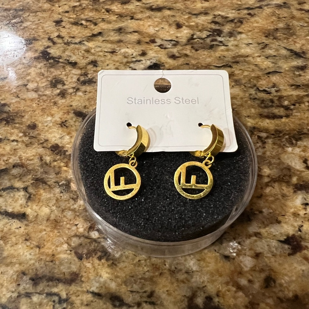 Gold Stainless Steel Earrings